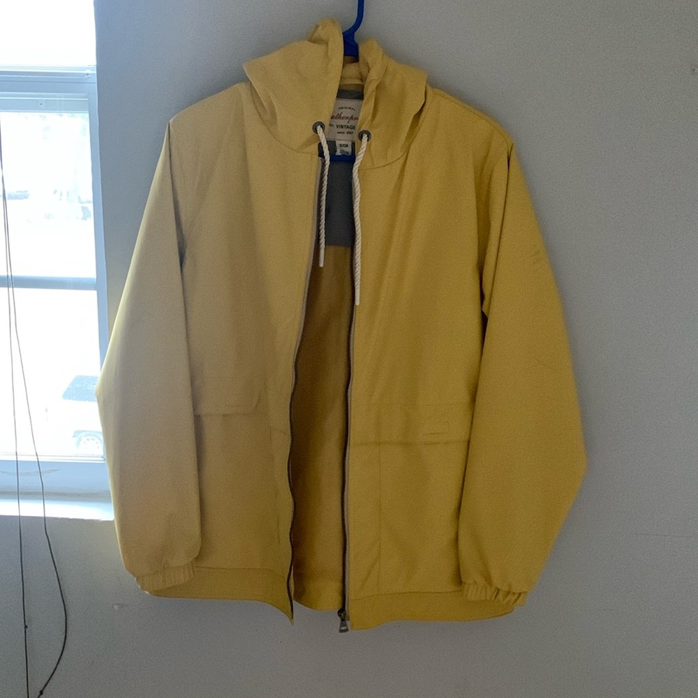 Yellow rain jacket